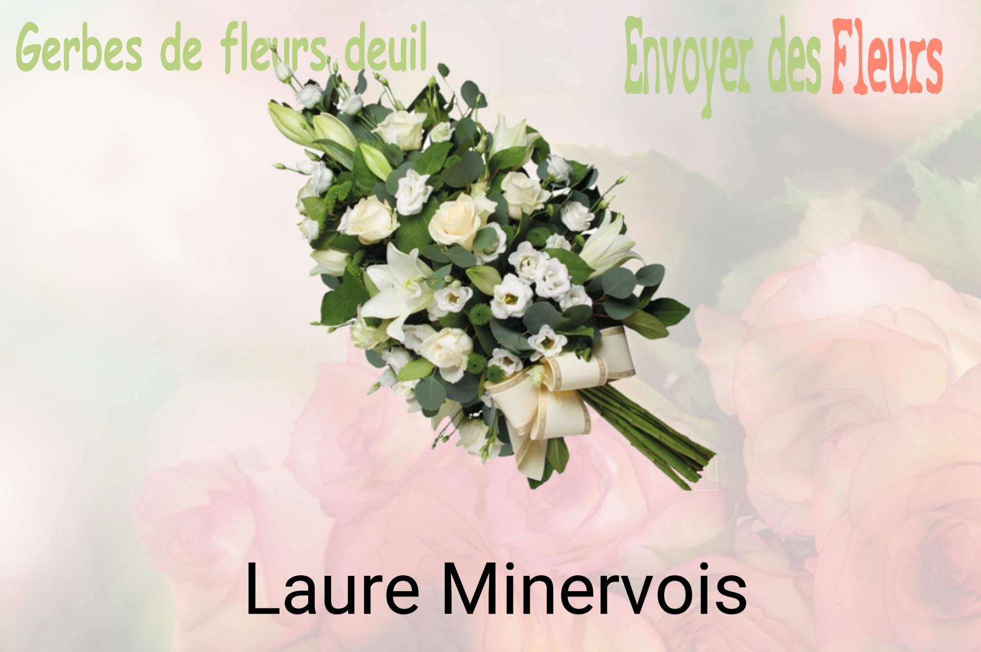 Gerbe de fleurs de deuil livrée à Laure-Minervois